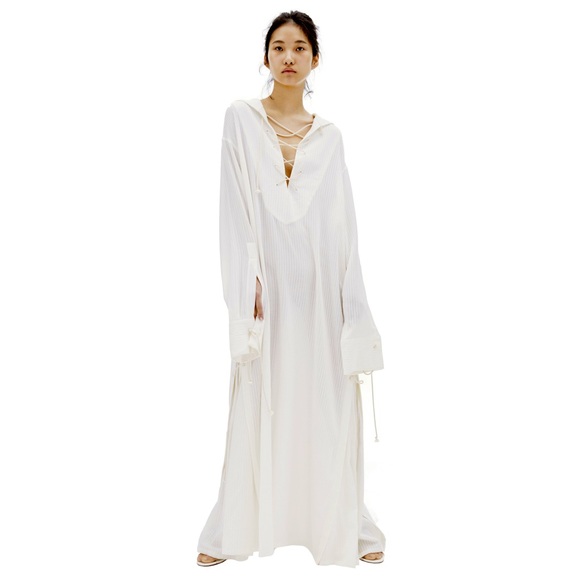 Ann Demeulemeester, White Maxi Dress With Rope Detailing, NWT $1.4K MSRP - Picture 2 of 6